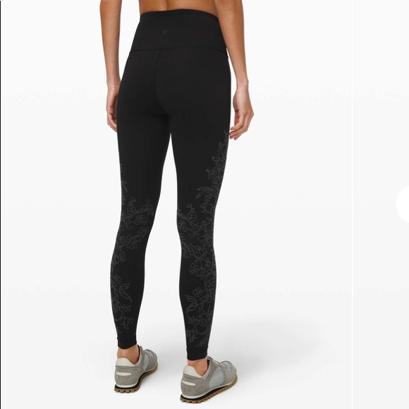 lululemon Everlux Always On HR Tight 28” Flocked Black Size 4 NWT - Picture 2 of 7